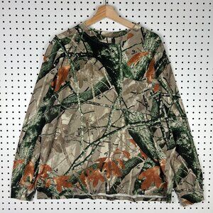 Outfitters Ridge Camo Vintage T Shirt  XL Long Sleeve Pocket Hunting Fusion 3-D‎